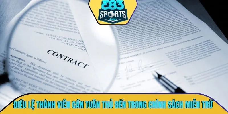 Điều lệ thành viên cần tuân thủ đến trong chính sách miễn trừ 2025